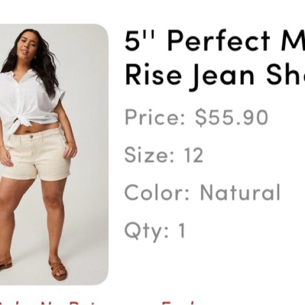 Torrid Natural Jean Shorts